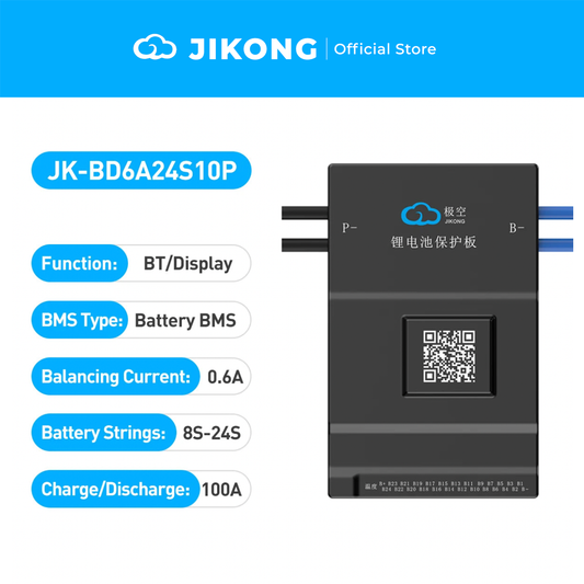 JIKONG JK-BD6A24S10P – 0.6A Balancer 100A BMS for 8S-24S LiFePO4