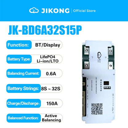 JIKONG JK-BD6A32S15P – 0.6A Balancer 150A BMS for 8S-32S LiFePO4