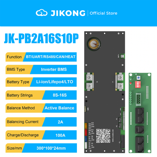 JIKONG JK-PB2A16S10P-V19 – 2A Balancer 100A 8S-16S BMS