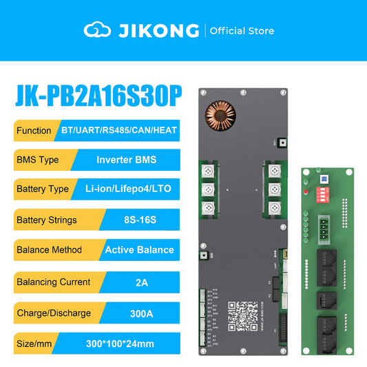 JIKONG JK-PB2A16S30P-V19 – 2A Balancer 300A 8S-16S BMS
