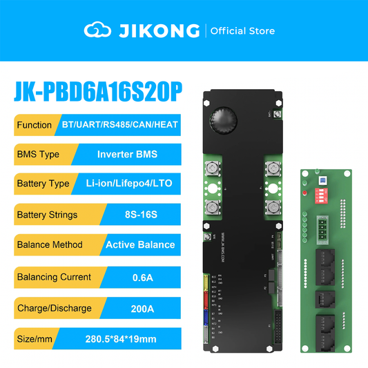 JIKONG JK-PBD6A16S20P-V22-Latest Models – 0.6A Balancer 200A 8S-16S BMS