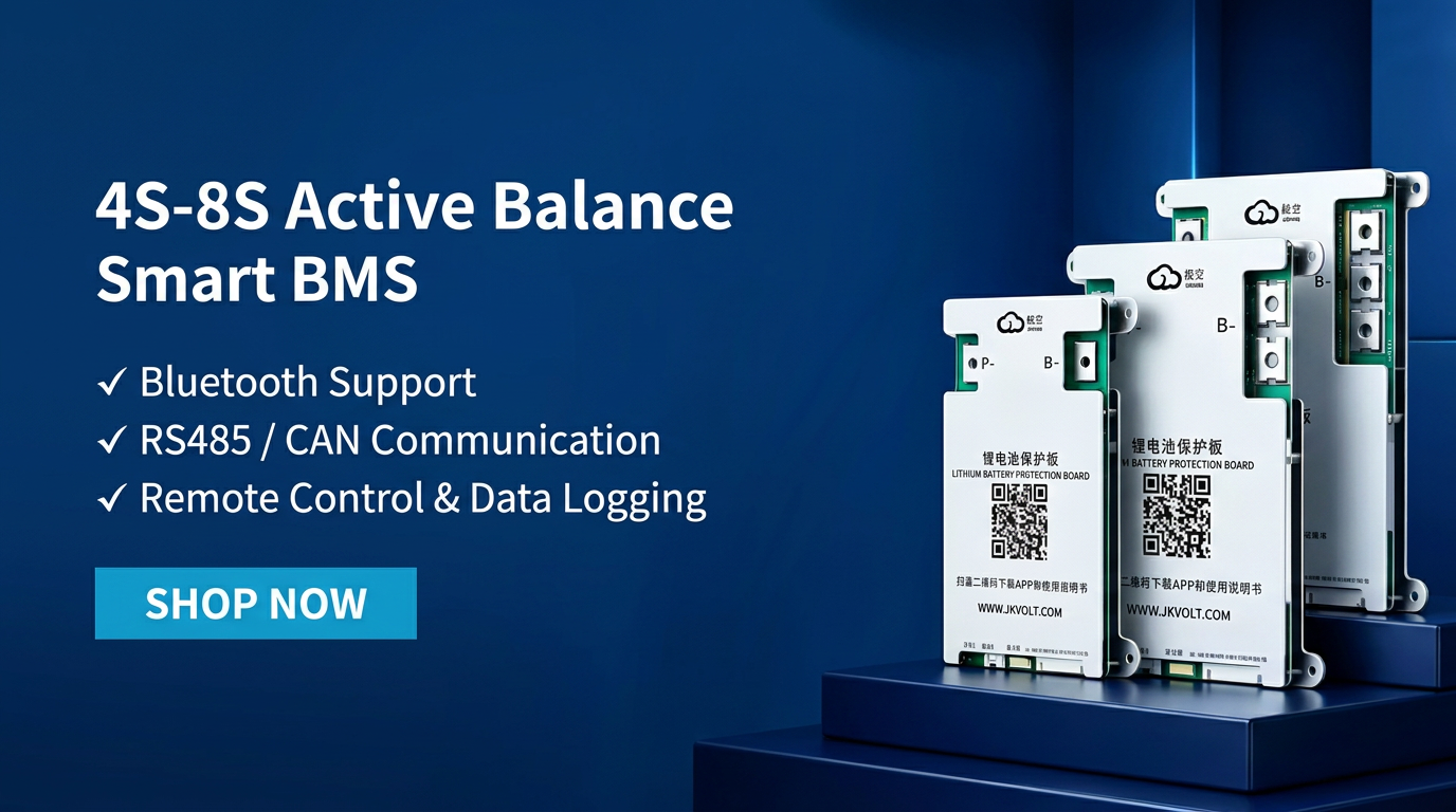 JK Smart BMS 4S-8S Active Balance Banner