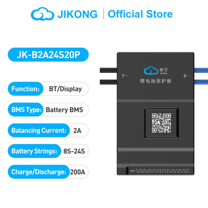 JIKONG JKBMS 4S 5S 6S 7S 8S 17S 20S 24S 12V 24V 48V Active BMS 40A 60A 100A  200A 300A Lifepo4 Li-Ion Lto Battery Smart BMS